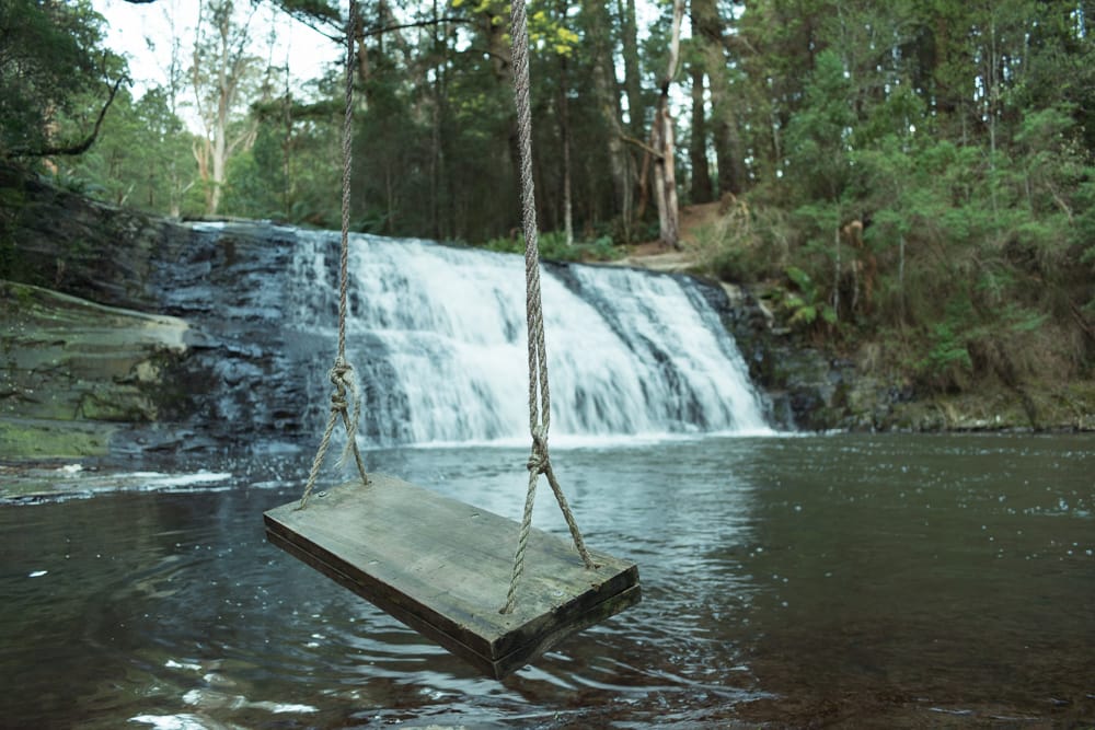 Morwell River Falls and swing